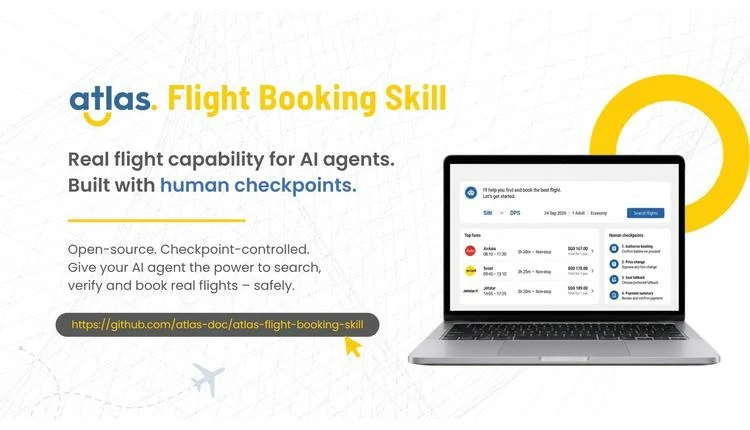 Atlas open-sources flight booking skill for AI travel agents