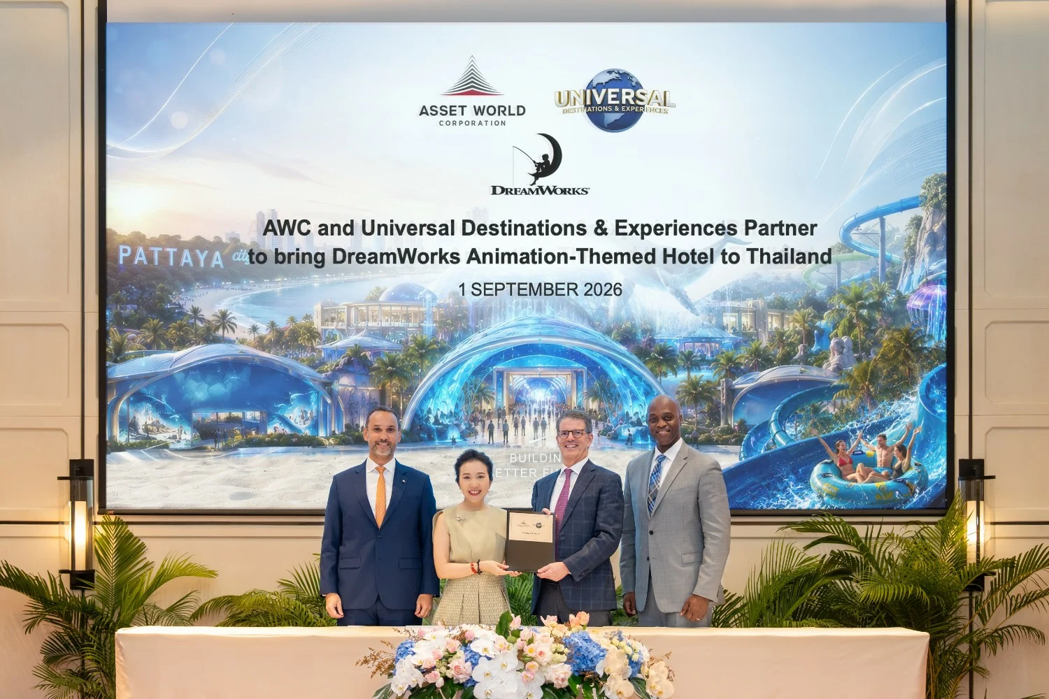 AWC and Universal bring DreamWorks hotel to Pattaya's Aquatique