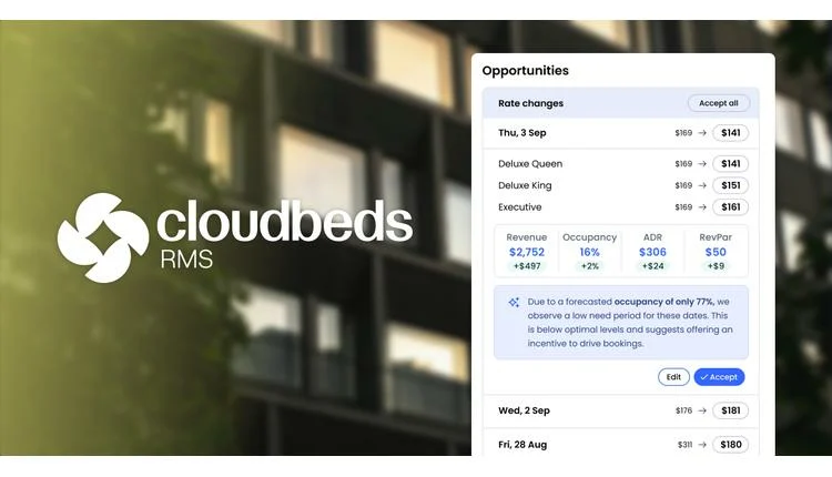 Cloudbeds launches RMS with unified data for smarter hotel pricing