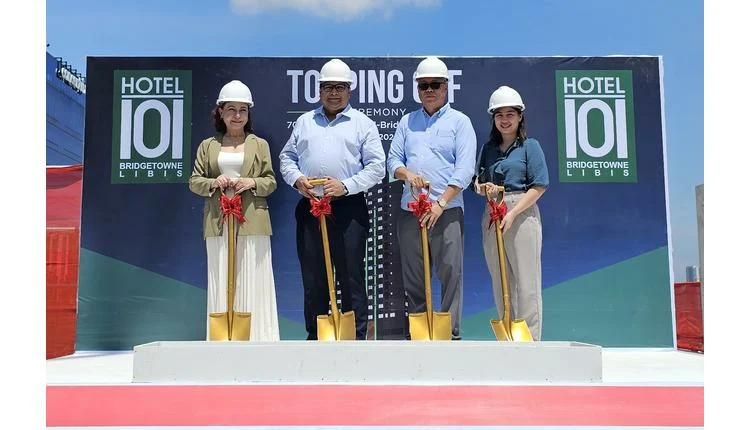 DoubleDragon Celebrates Topping Off of 702-Room Hotel101-Libis in Quezon City