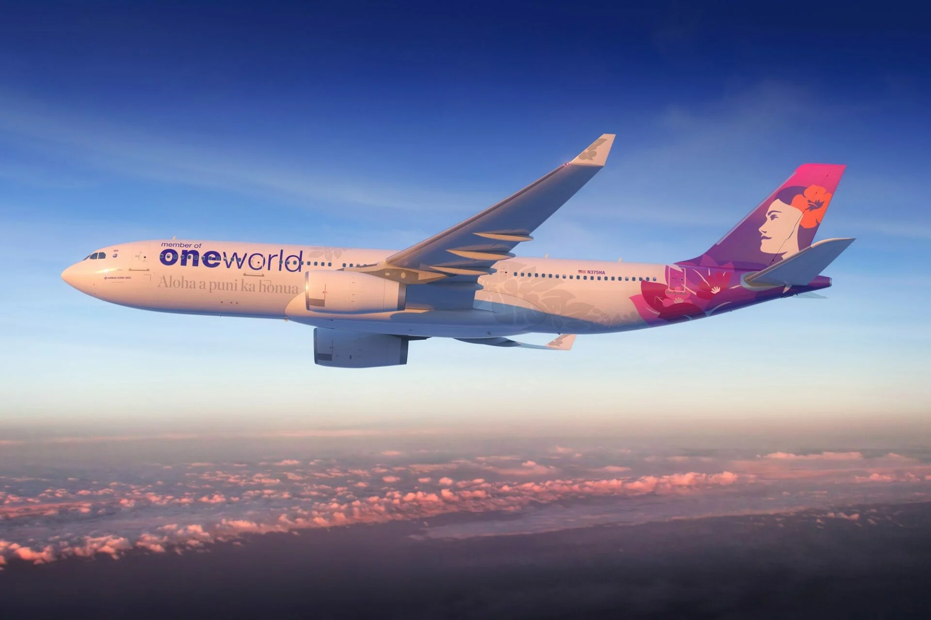 Hawaiian Airlines Debuts oneworld Livery with Hawaiian Language Motto