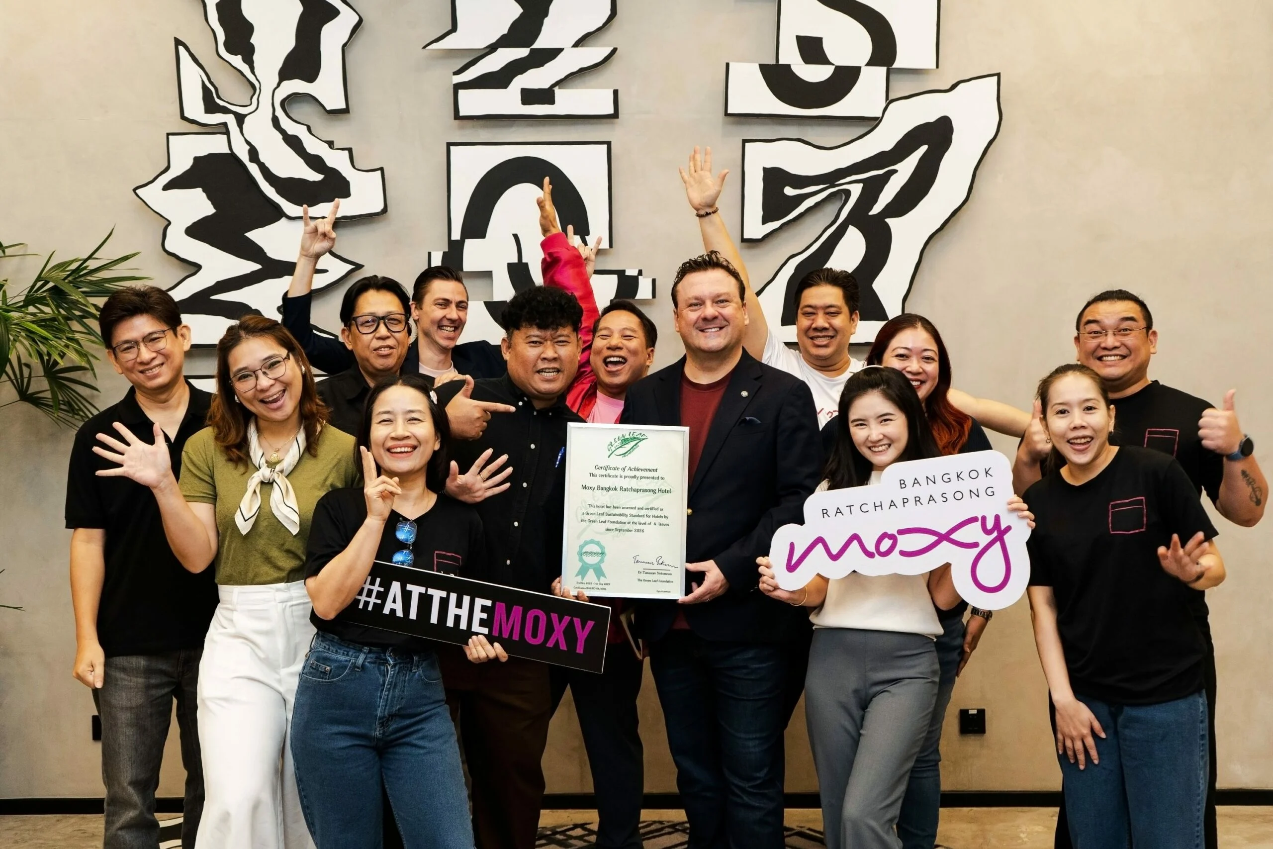 Moxy Bangkok Ratchaprasong earns 4-Leaf Green Leaf sustainability certification