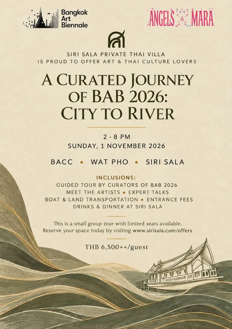 Siri Sala and Bangkok Art Biennale 2026 unveil river-based art itinerary